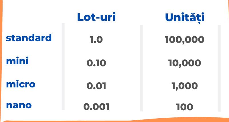 Ce sunt lot-urile (mărimea tranzacției)